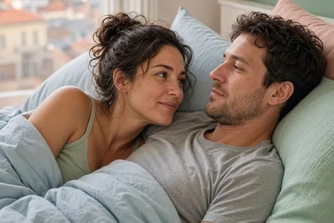Illustration for Couple Together in Bed: Deepen Physical Closeness