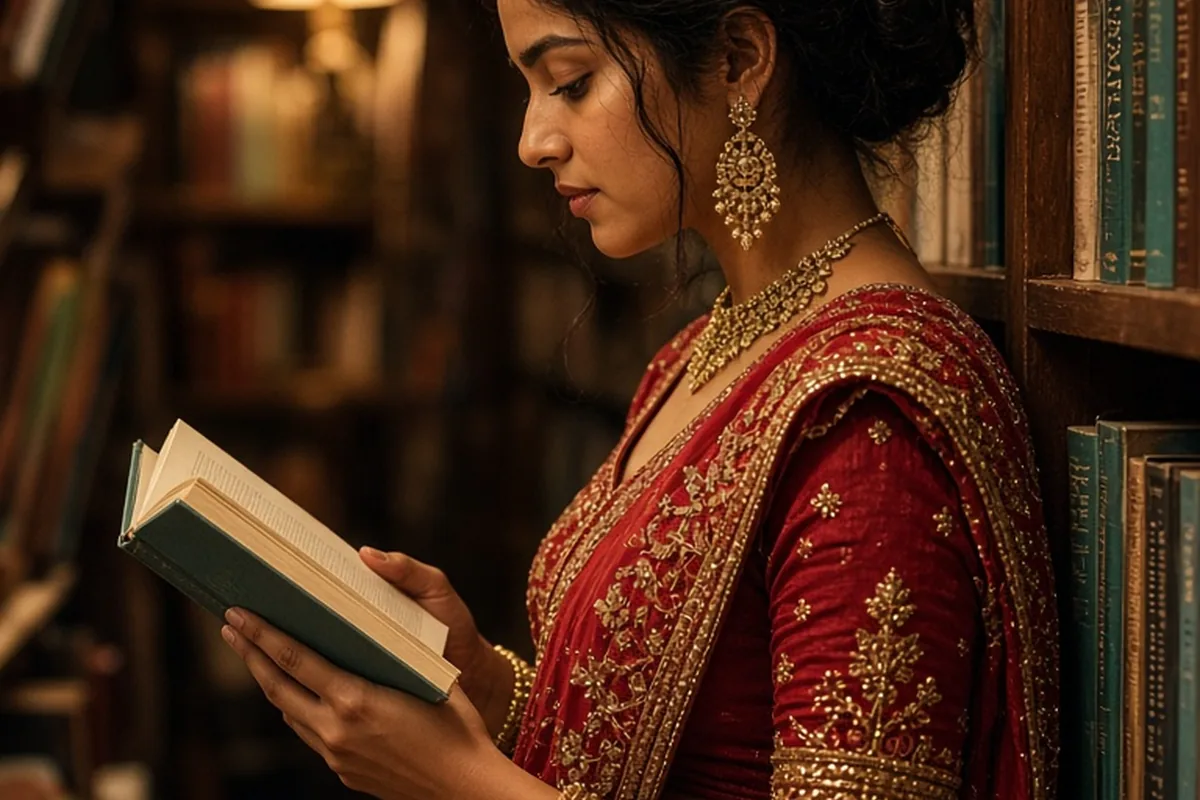 Illustration for Royal Red Bridal Lehengas: Styling and Selection Guide