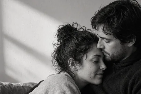 Illustration for Cuddling Couple Positions for Closer Daily Intimacy