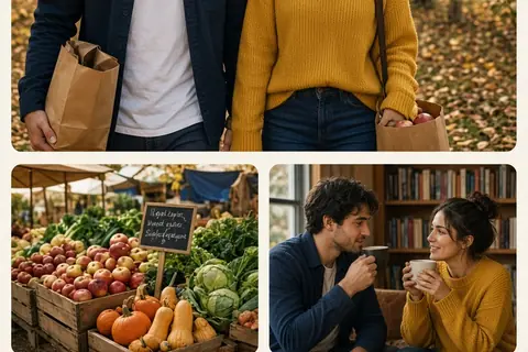 Illustration for Cute Fall Date Ideas for Low-Pressure Seasonal Romance