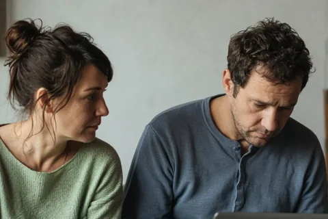 Illustration for Husband Is Looking At On The Internet
