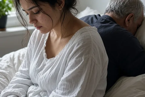 Illustration for My husband was almost twice my age and raped me every night