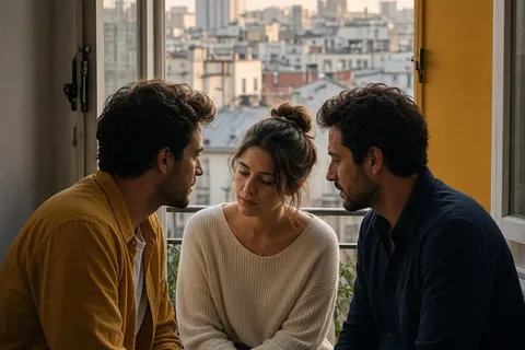 Illustration for 2 man with 1 women Explained
