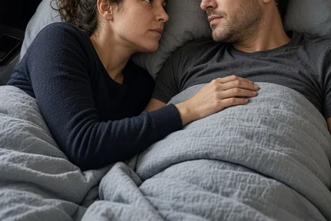 Illustration for Couple in Bed: Ways to Deepen Physical and Emotional Intimacy