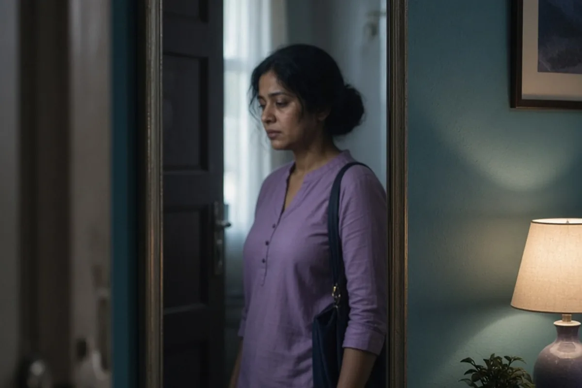 Illustration for An Indian Mother's Choice: Balancing Career, Guilt, and Self