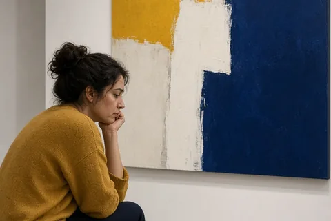 Illustration for Sad worried lady Explained