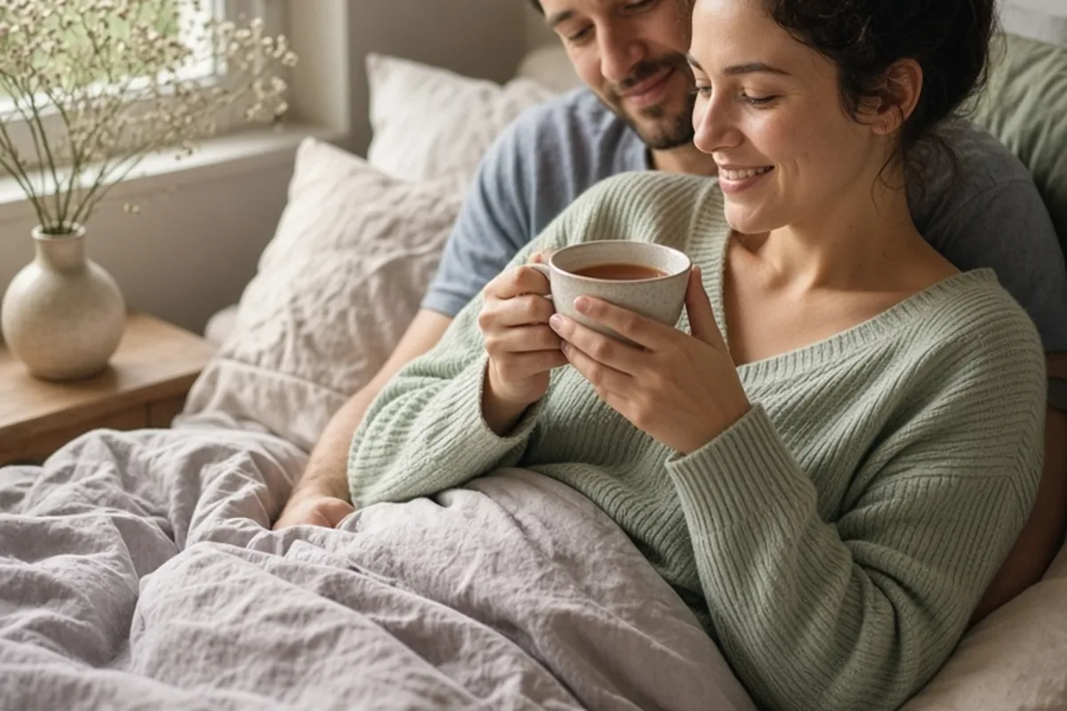 Illustration for Time Together in Bed: Deepen Connection Over Morning Tea
