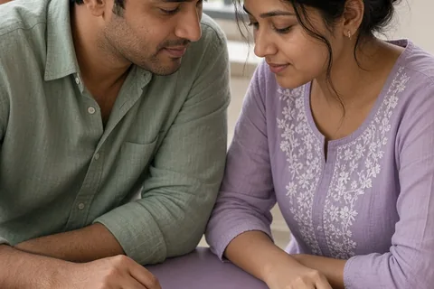 Illustration for Love happens in Arranged marriage