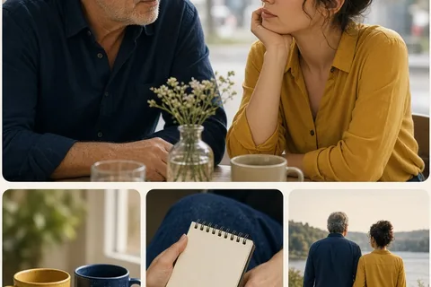 Illustration for Older Man Younger Woman Dynamics: How to Build Balance