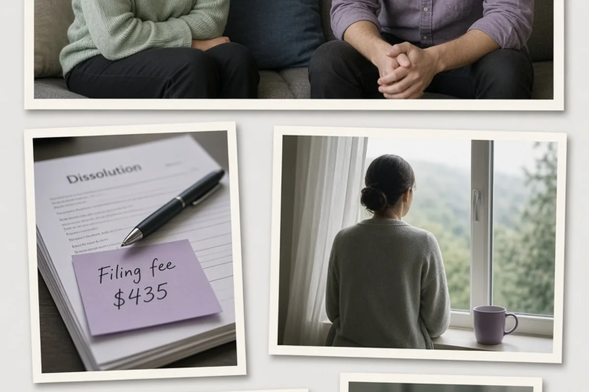 Illustration for Filing for divorce cost without kids