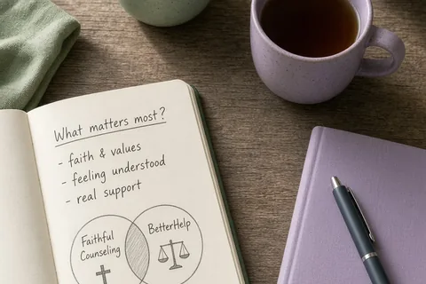 Illustration for Faithful Counseling vs BetterHelp: Which Platform Fits Best?