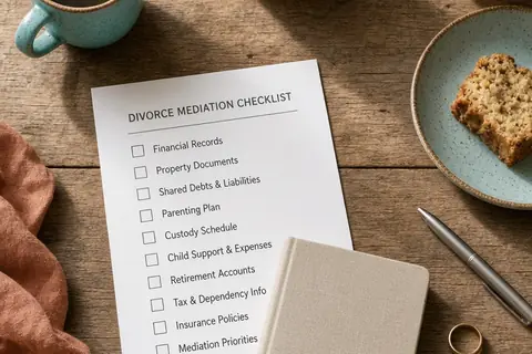 Illustration for Divorce Mediation Checklist: Essential Documents and Topics