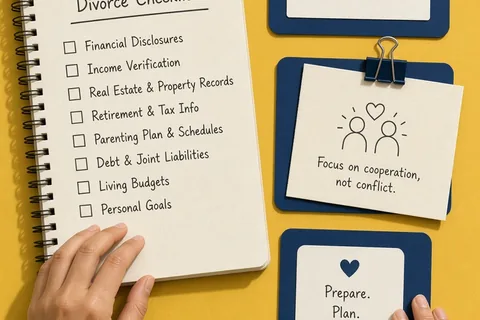 Illustration for Mediation Friendly Divorce Checklist: Steps to Prepare