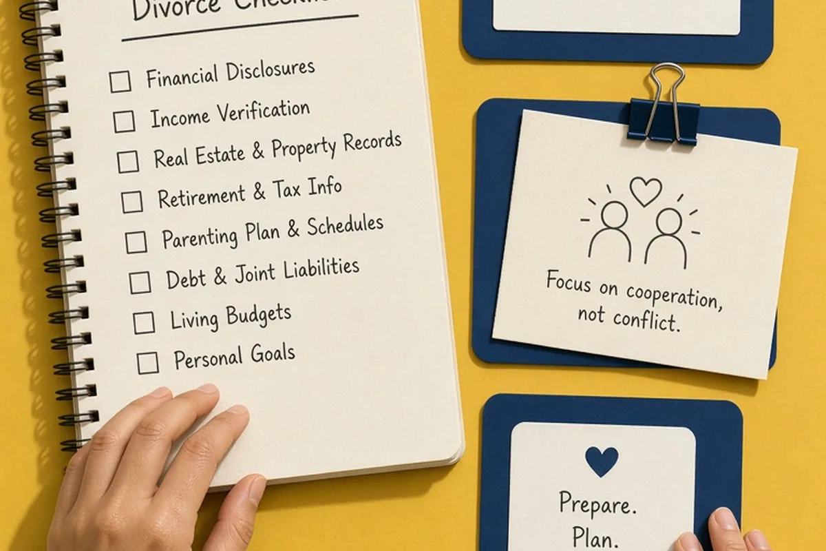 Illustration for Mediation Friendly Divorce Checklist: Steps to Prepare