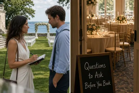 Illustration for Questions to Ask a Wedding Venue to Protect Your Budget