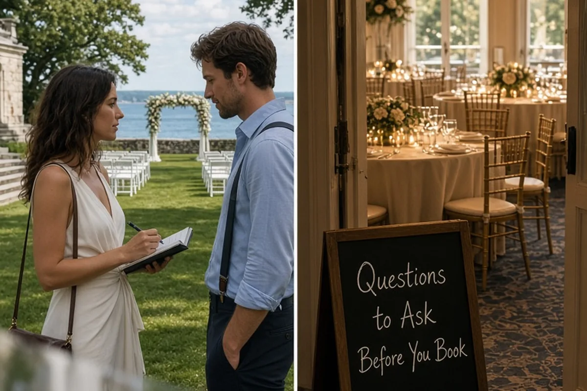Illustration for Questions to Ask a Wedding Venue to Protect Your Budget