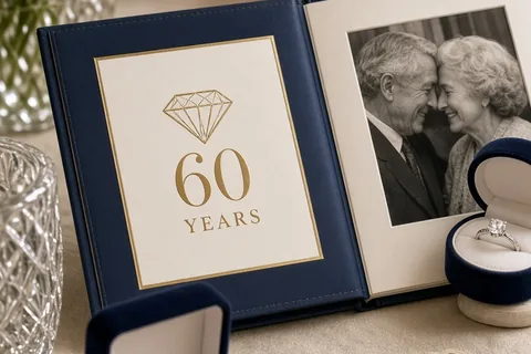 Illustration for 60th Anniversary Gifts for Couples to Celebrate Six Decades