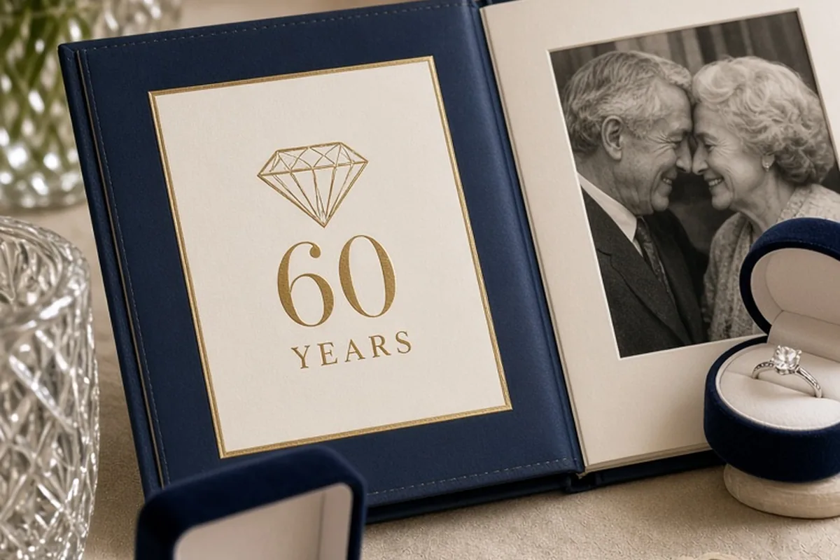 Illustration for 60th Anniversary Gifts for Couples to Celebrate Six Decades