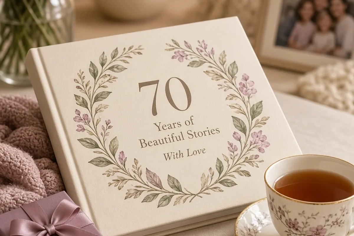 Illustration for 70th Birthday Gift Ideas for Her to Celebrate Her Story