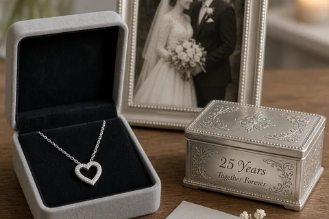 Illustration for Cheap 25th Anniversary Gifts for Her That Feel Special