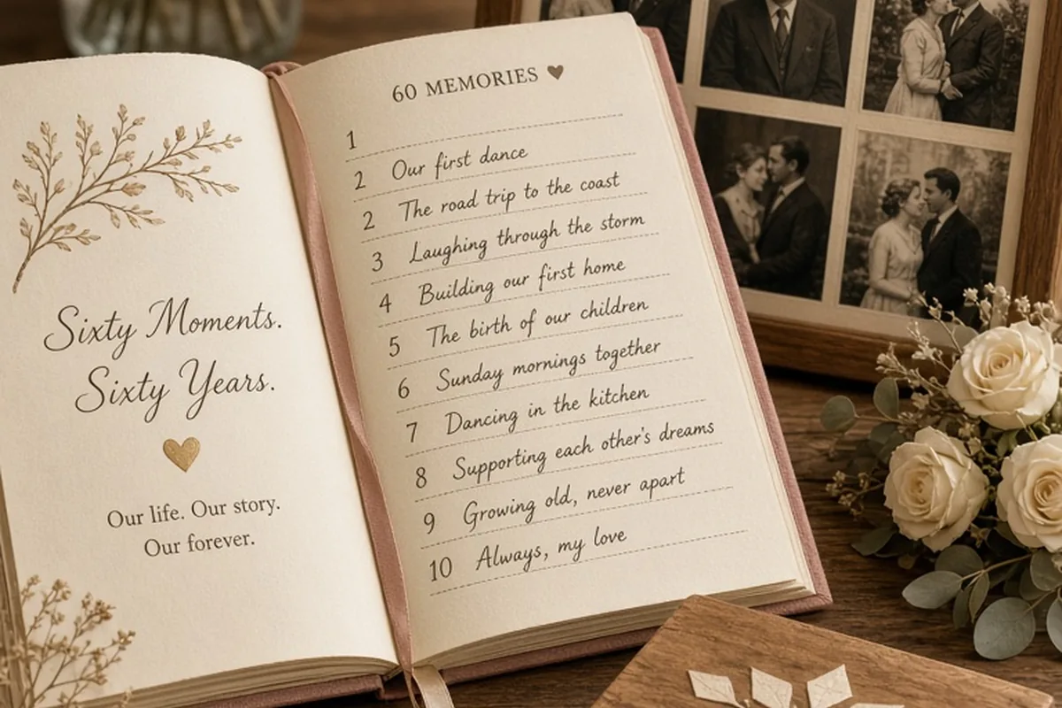 Illustration for DIY 60th Anniversary Gifts for Your Wife: Meaningful Ideas
