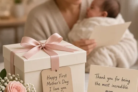 Illustration for First Mother's Day Gifts for Your Wife: Meaningful Ideas