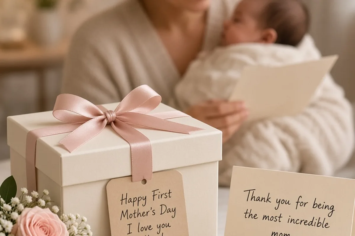 Illustration for First Mother's Day Gifts for Your Wife: Meaningful Ideas