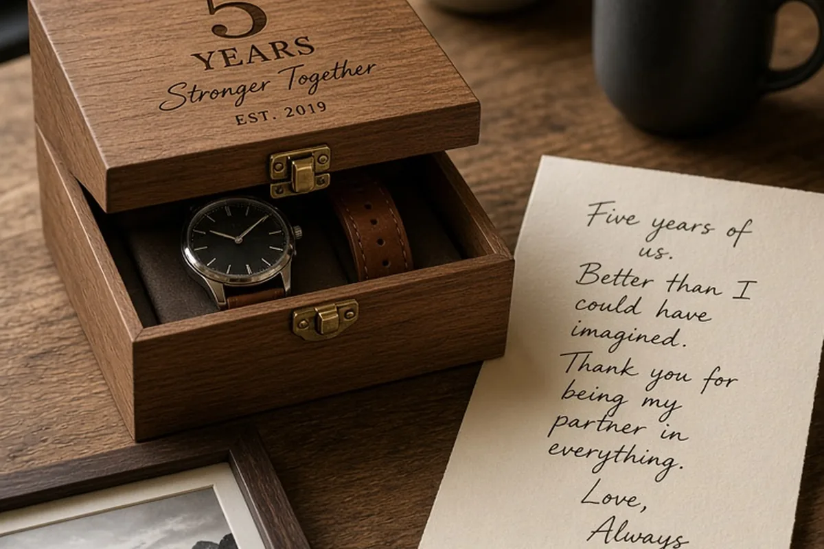 Illustration for Sentimental 5th Anniversary Gifts for Husband with Real Meaning