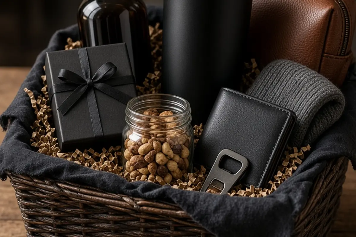 Illustration for Valentine's Day Baskets for Him: Thoughtful Gift Ideas