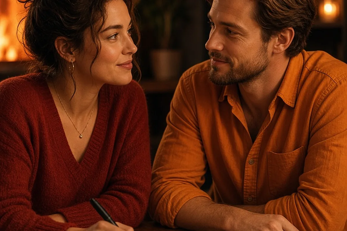 Illustration for Aries Woman and Leo Man Compatibility: How Fire Signs Connect