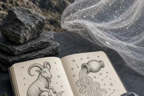 Illustration for Capricorn and Aquarius Compatibility: How to Make Love Work