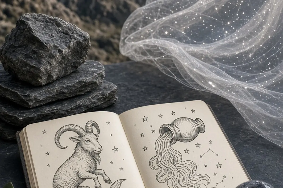 Illustration for Capricorn and Aquarius Compatibility: How to Make Love Work