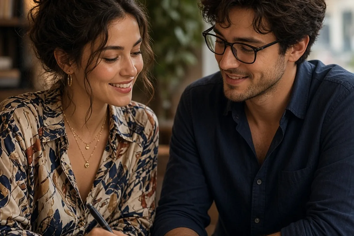 Illustration for Gemini Woman and Libra Man Compatibility in Love