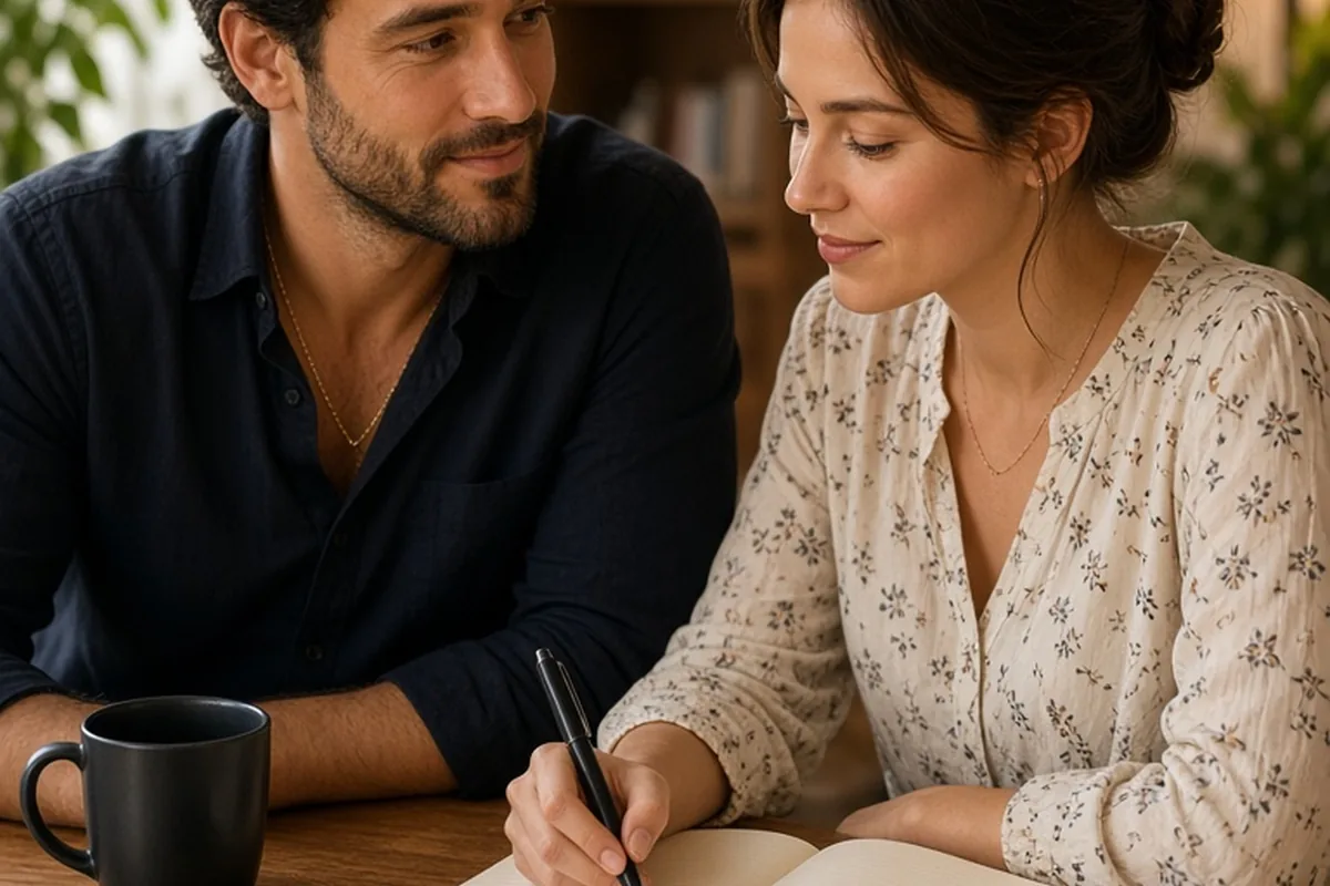 Illustration for Leo Man and Virgo Woman Compatibility and Connection