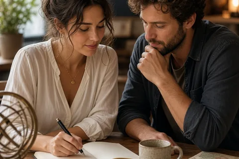 Illustration for Libra Woman and Sagittarius Man: Building Lasting Harmony