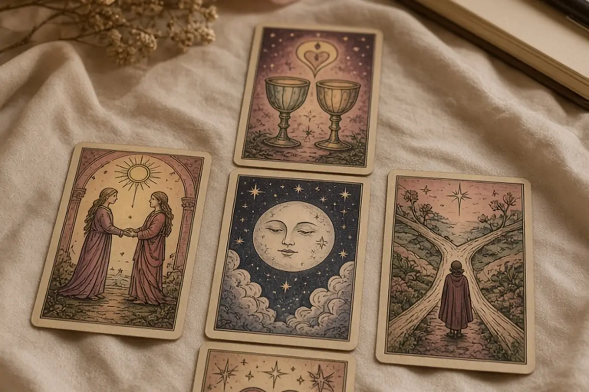Illustration for Love Tarot Spreads for Gaining Relationship Clarity