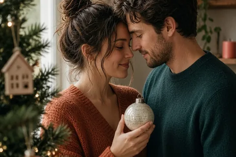 Illustration for New Couple Christmas Ornaments: Choosing a Meaningful Keepsake