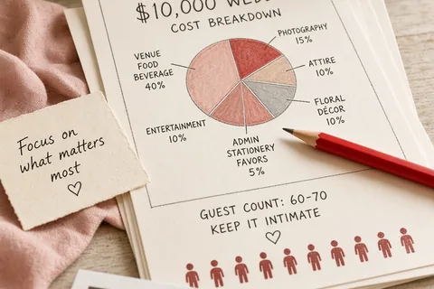 Illustration for 10000 Dollar Wedding Cost Breakdown: Practical Budget Guide