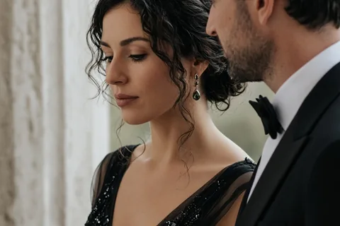 Illustration for Black Tie Wedding Guest Outfit: Attire Rules and Ideas