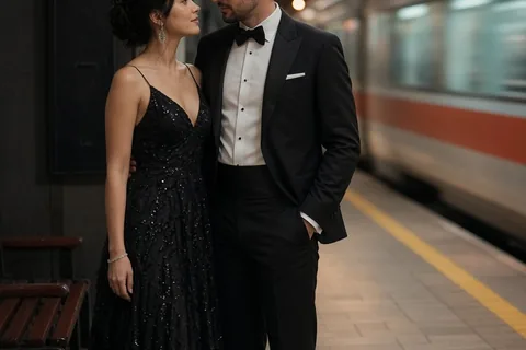 Illustration for Black Tie Wedding Guest Outfit Checklist: What to Wear