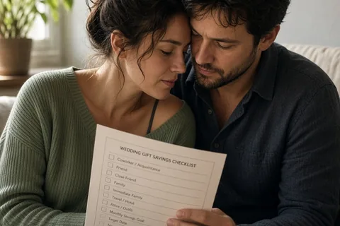 Illustration for Cash Wedding Gift Amount Savings Checklist: How to Budget
