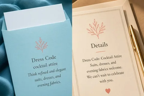 Illustration for Wedding Dress Code Wording Cost: Planning and Print Rates