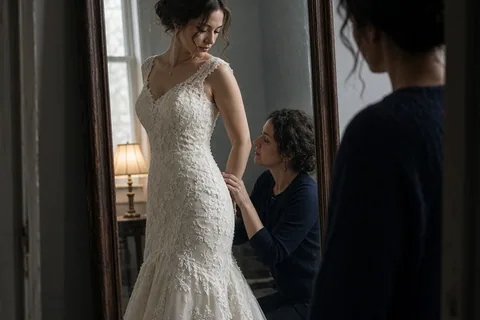 Illustration for How to Budget for Wedding Dress Alterations Accurately