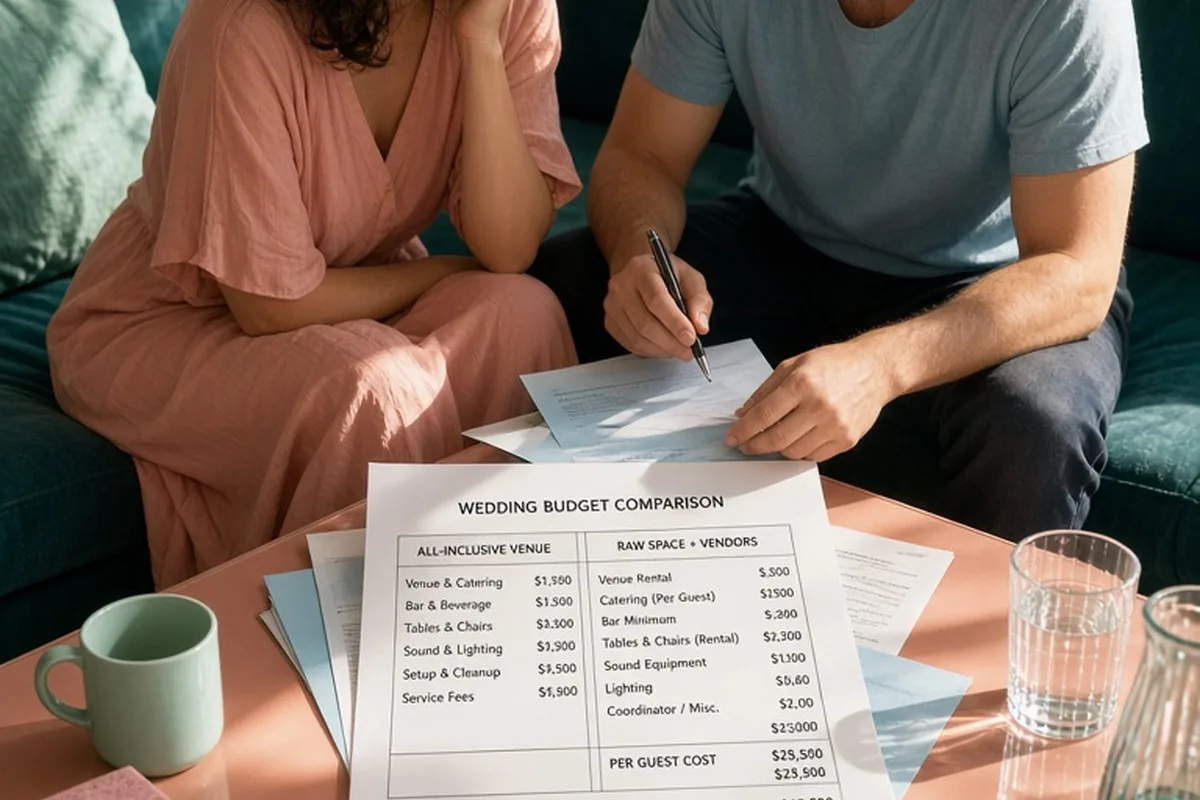 Illustration for How to Compare Fixed-Budget Wedding Options Realistically