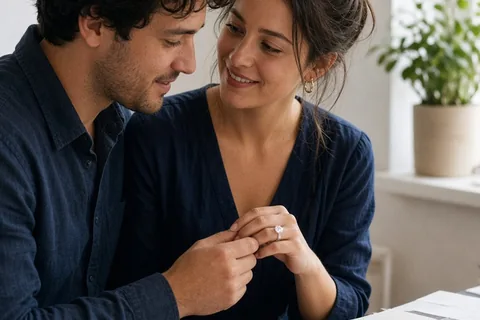 Illustration for Moissanite Engagement Rings for 50-Guest Wedding Budgets