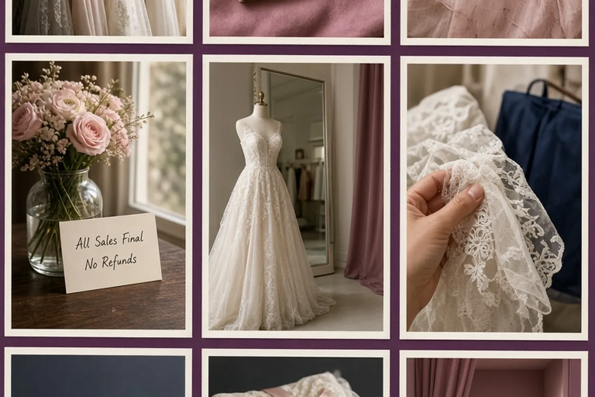 Illustration for Questions to Ask Before Booking Sample Wedding Dress Appointments