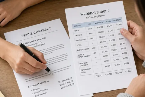 Illustration for Wedding budget with no wedding planner