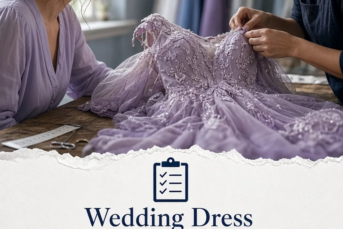 Illustration for Wedding Dress Alterations Contract Checklist: What to Protect