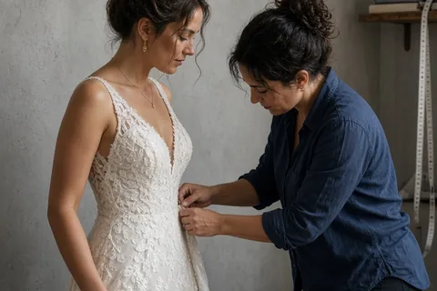 Illustration for Wedding Dress Alterations on a Budget: Practical Fitting Guide