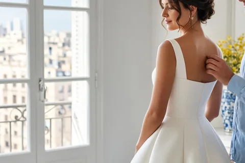 Illustration for Wedding Dress for 150 Guests: Balancing Scale and Movement